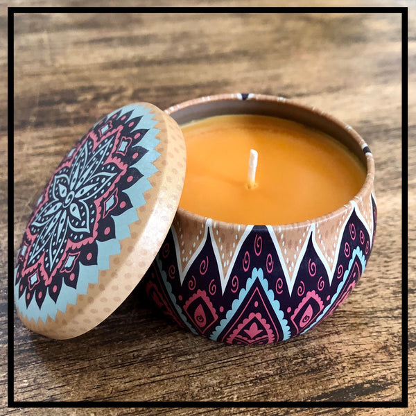 Southern Peach Candle in Decorative Tin